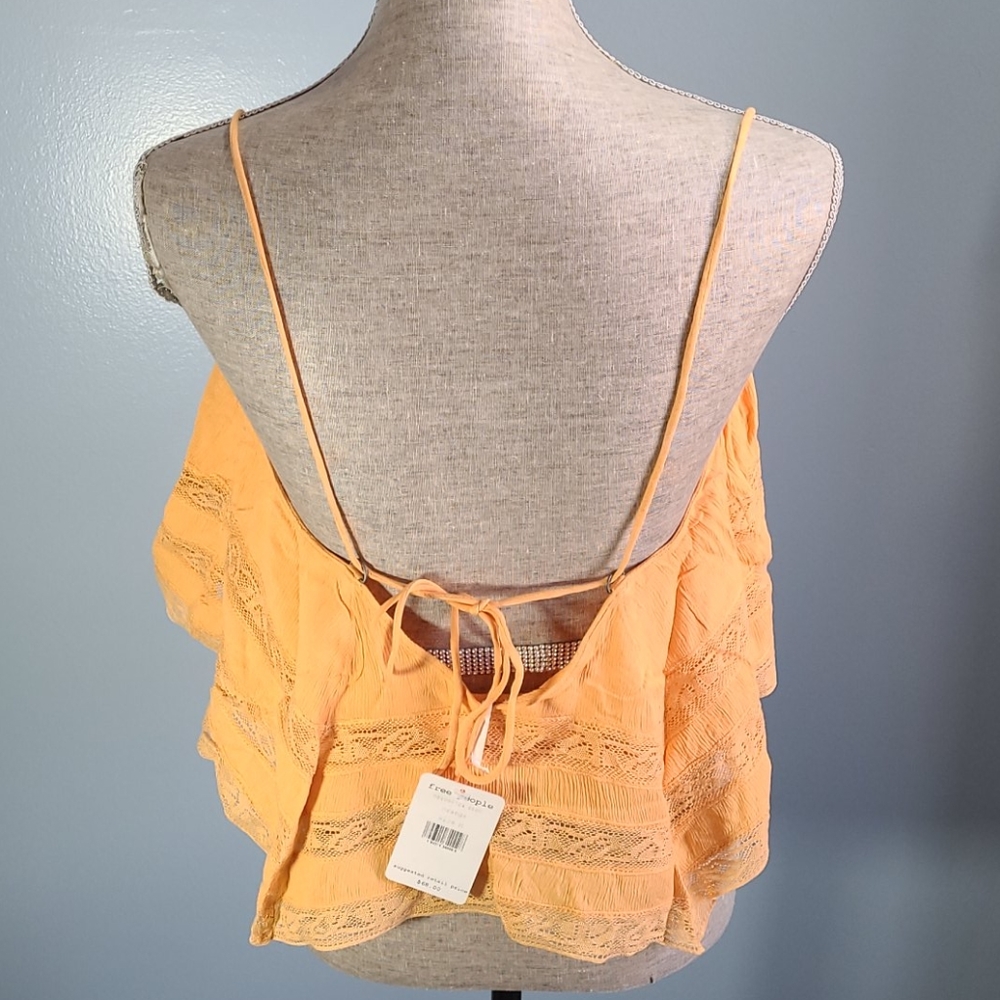 Free People Home Again Cami Orange Size Large NWT - Picture 5 of 9